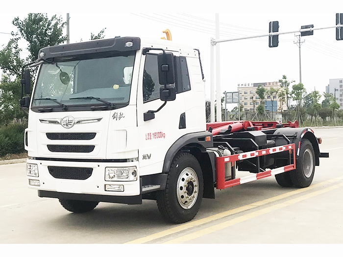 解放16噸車(chē)廂可卸式垃圾車(chē)