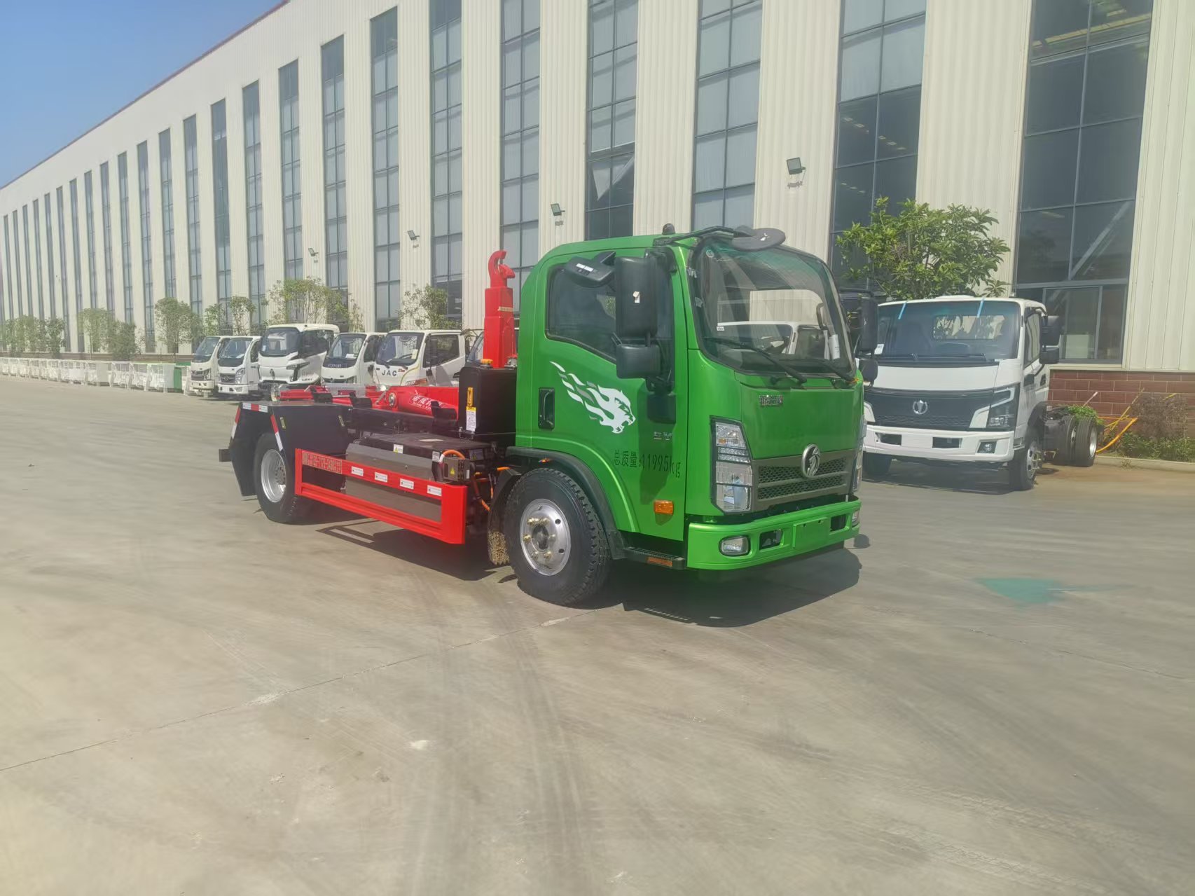 重汽王牌純電動12噸勾臂垃圾車